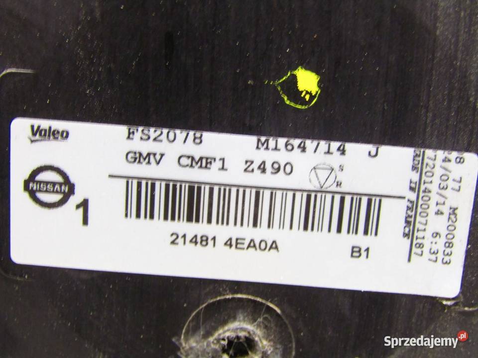 CHŁODNICE WENTYLATOR INTERCOOLER 12 DIGT NISSAN