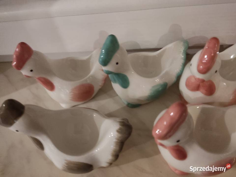 Kurki ceramiczne podstawki na jajka Dębica