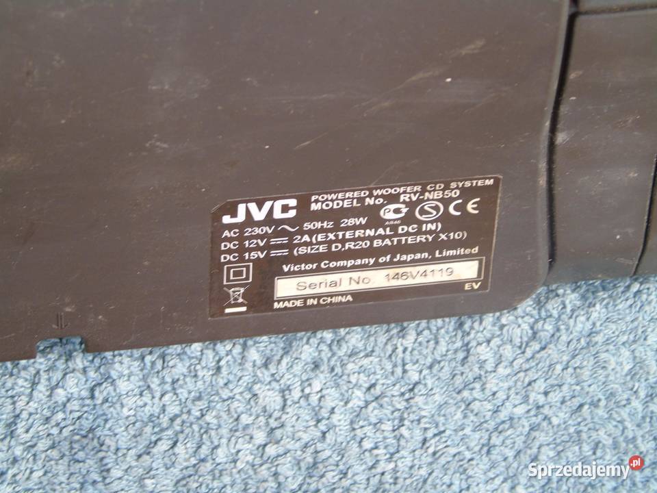 Radio odtwarzacz z USB mp3 JVC RVNB50 mega bas Jasło