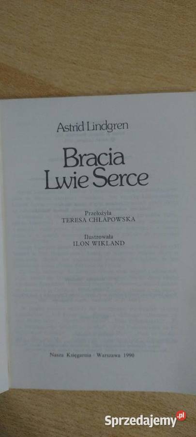 Bracia Lwie Serce sprzedam