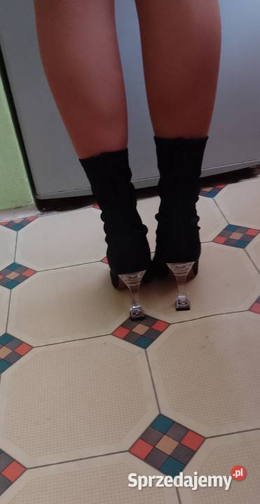 40 ASOS DesignCzarne botki w Szpic z Londynu z tkanina Kraków