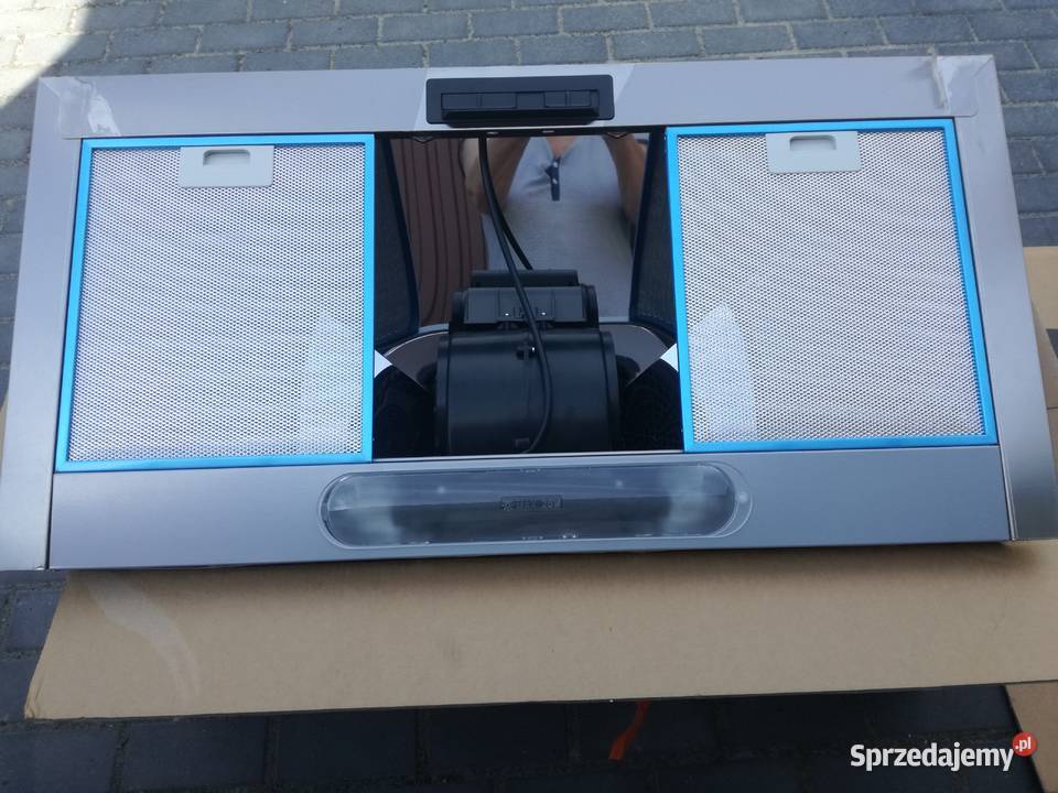 NOWY OKAP ŚCIENNY MOCNY WYDAJNOŚĆ WYWIEWU 550 kominowy Ostrów Wielkopolski sprzedam