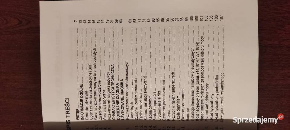 Instrukcja obsługi Ursus 9121614 Pozostałe Stalowa Wola sprzedam