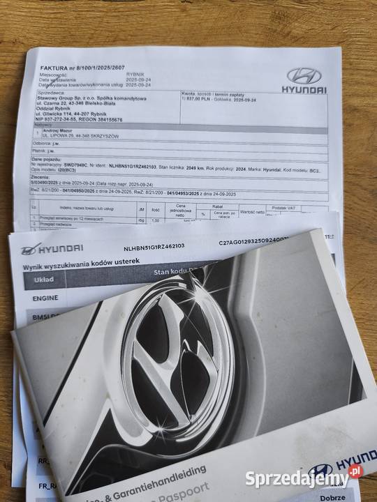 Hyundai i20 10 TGDI 48V Hybrid 2024r 2100 manualna Wodzisław Śląski sprzedam