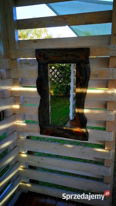 Lustro drewniane vintage rustykalny loft Radków sprzedam
