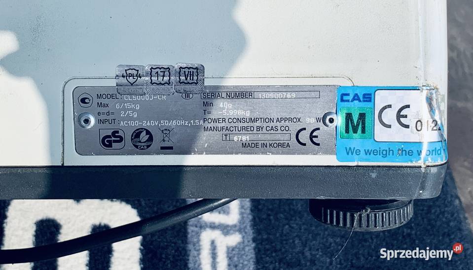 20 Waga etykietująca CAS CL500JCR Łódź sprzedam