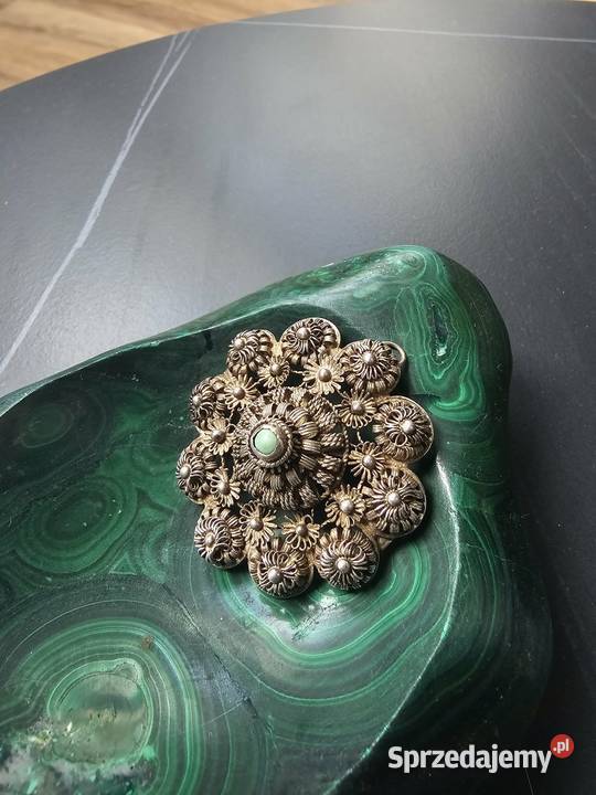 Broszka srebrna filigran Warszawa