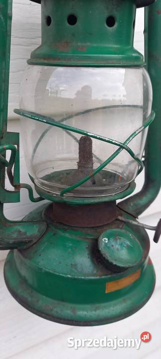 Lampa naftowa olejowa zielona Małkinia Górna