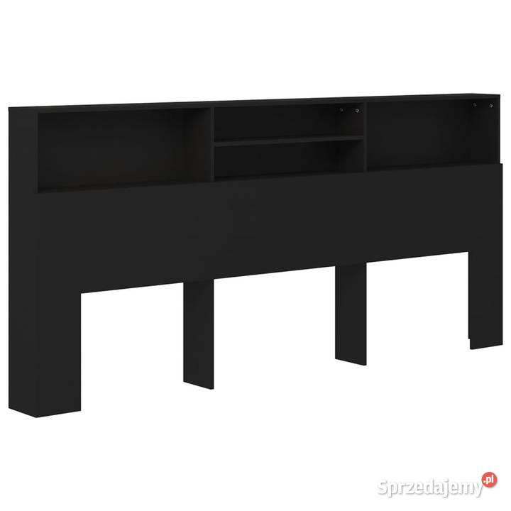 Wezgłowie łóżka z półkami czarne 220x19x1035 Warszawa sprzedam