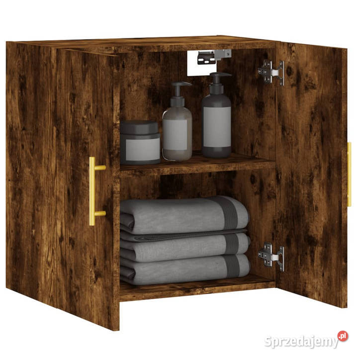 Szafka wisząca przydymiony dąb 60x31x60 WM829953 mazowieckie Warszawa