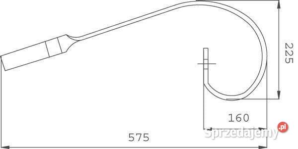 Ząb wleczony 32x10x575 mm bez redliczki CP901 Kamionna
