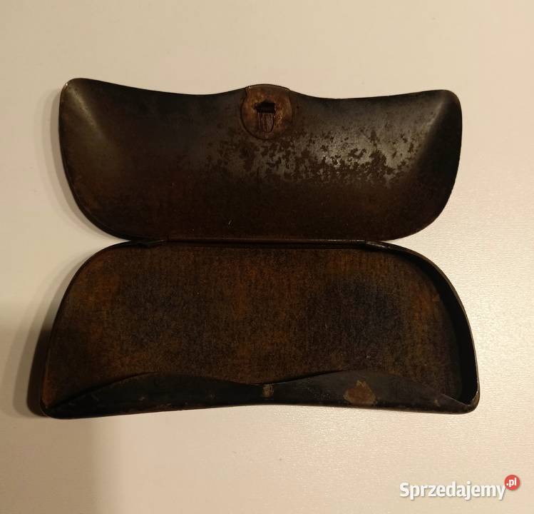 Etui pudełko na okulary blacha vintage Łódź