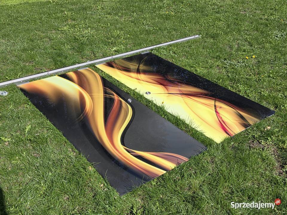 Piękne drzwi szklane rozsuwane na boki 2x950mm 190cm Wrocław