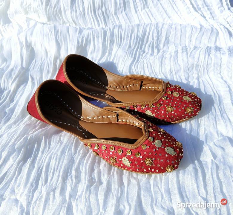 Orientalne buty khussa 38 39 czerwone baleriny Szczecin