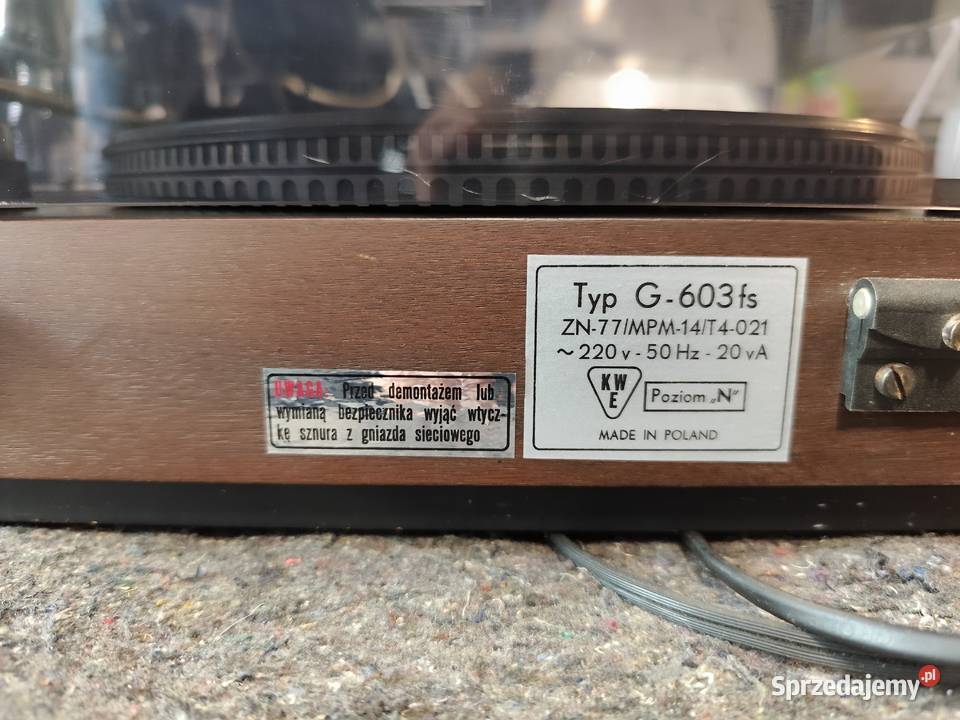 gramofon Bernard G603 PRL 1979r Grabowo