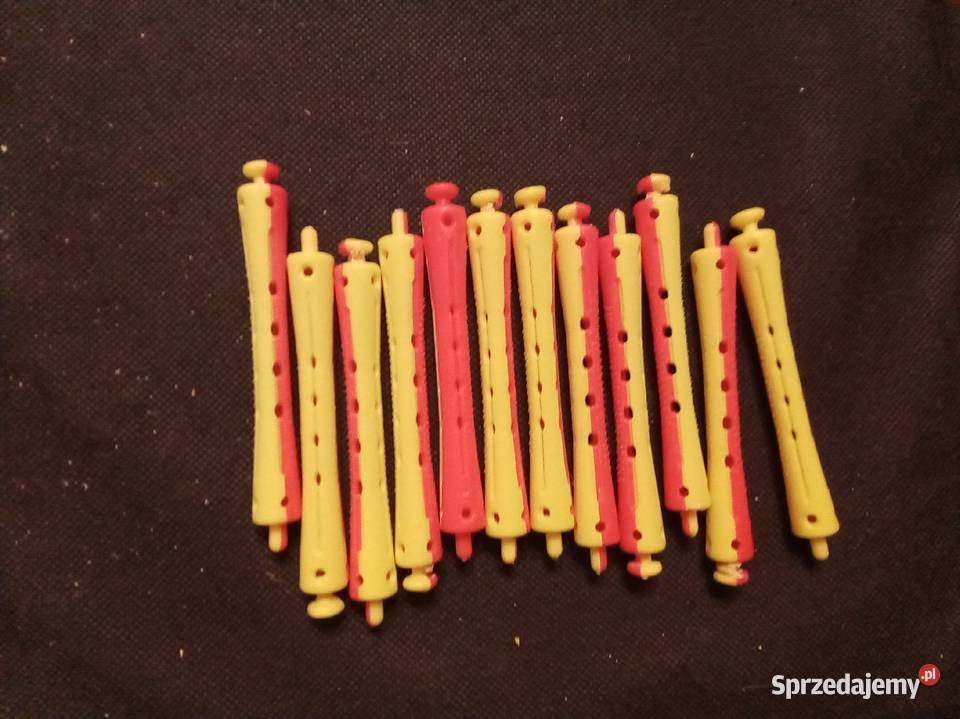 Plastikowe kołki żółto czerwone do włosów do sprzedam