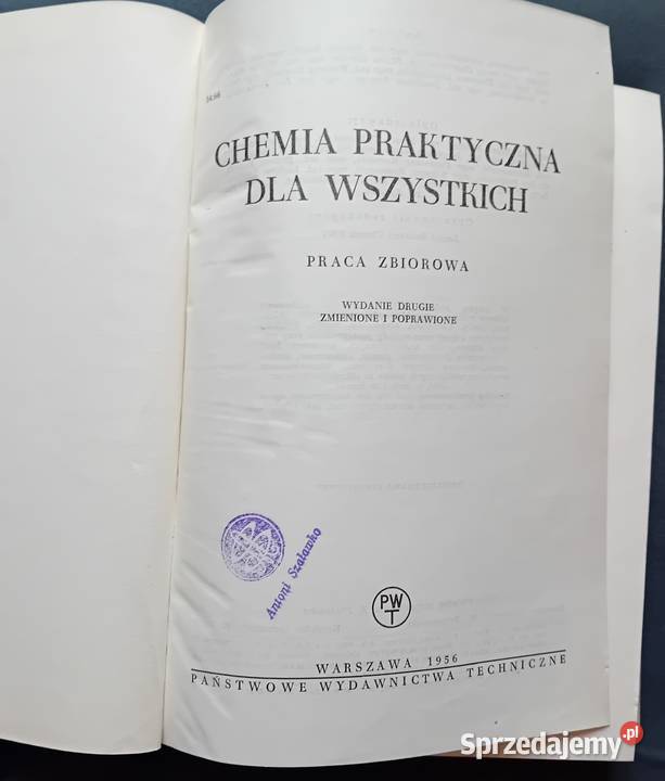 Chemia praktyczna wszystkich PWT 1956 r Wydanie Antykwariat Koźminek