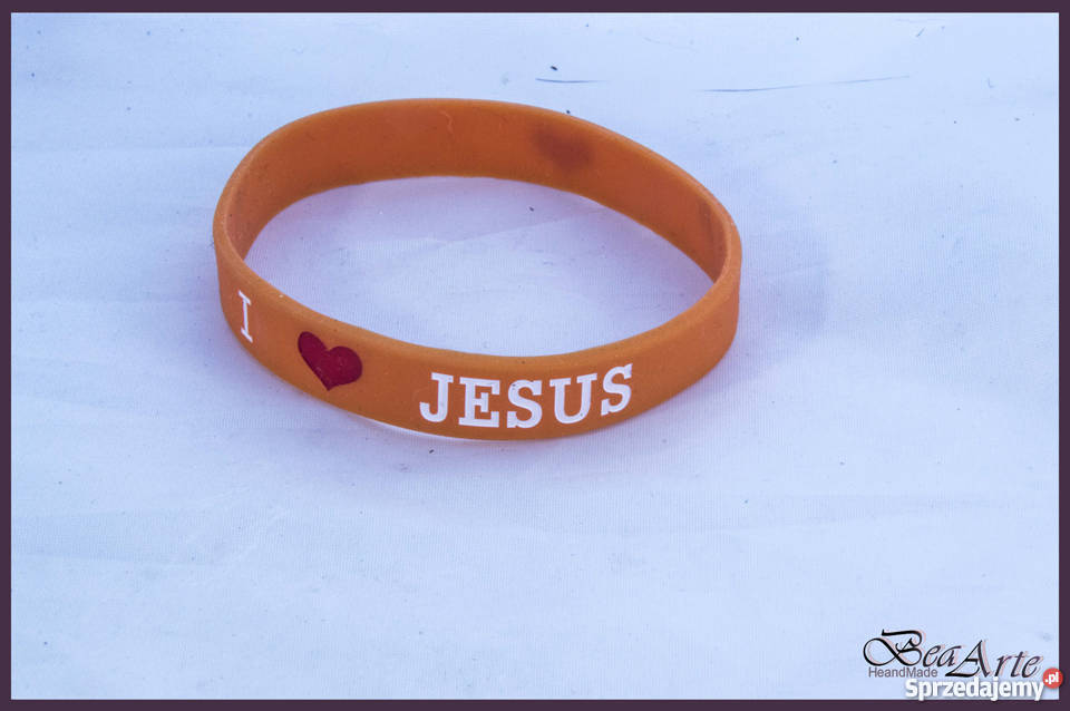 Bransoletka silikonowa z napisem I love Jesus
