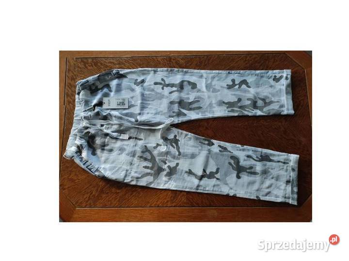 spodnie lniane bojówki moro chinosy joggery Rozmiar 40(L) Kielce