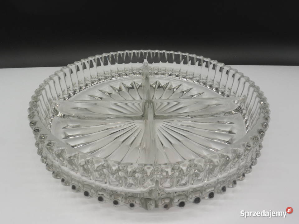 Elegancki Kryształowy Kabaret Patera na Porcelana i szkło