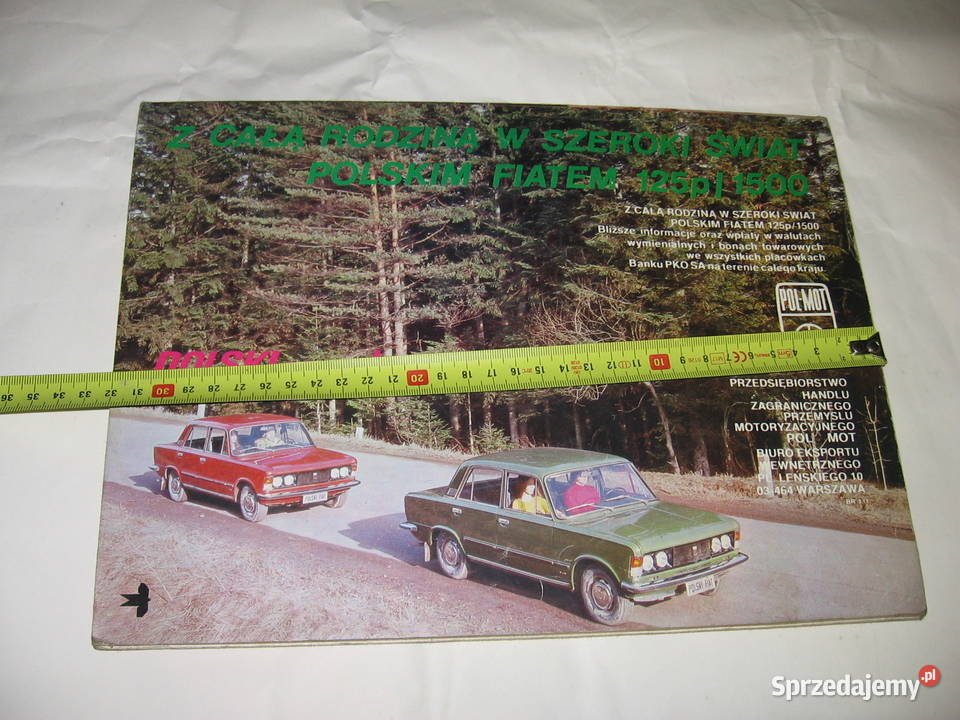 Fiat 125p reklama FSO komiks Unitra stare Przemyśl