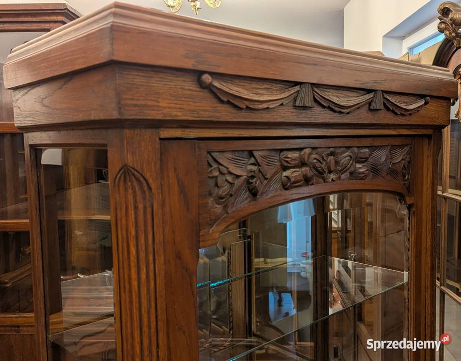 piękna witrynaserwantka secesyjnasklep Dąbrowa Dąbrowa Górnicza