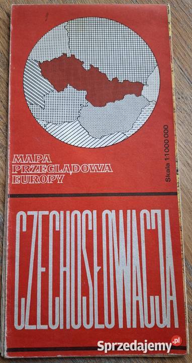 Czechosłowacja mapa przeglądowa 11000 000 Kraków