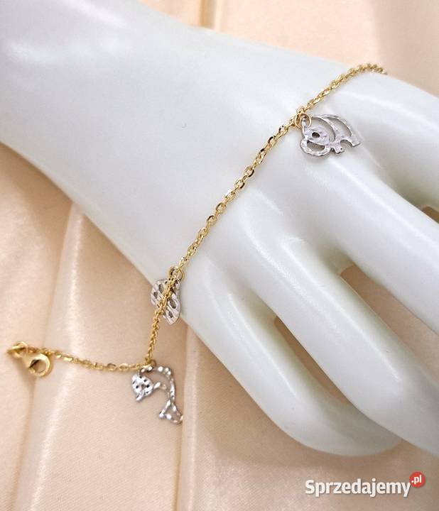 25 Bransoletka Złota pr585 z Wisiorkami Charmsy Poznań