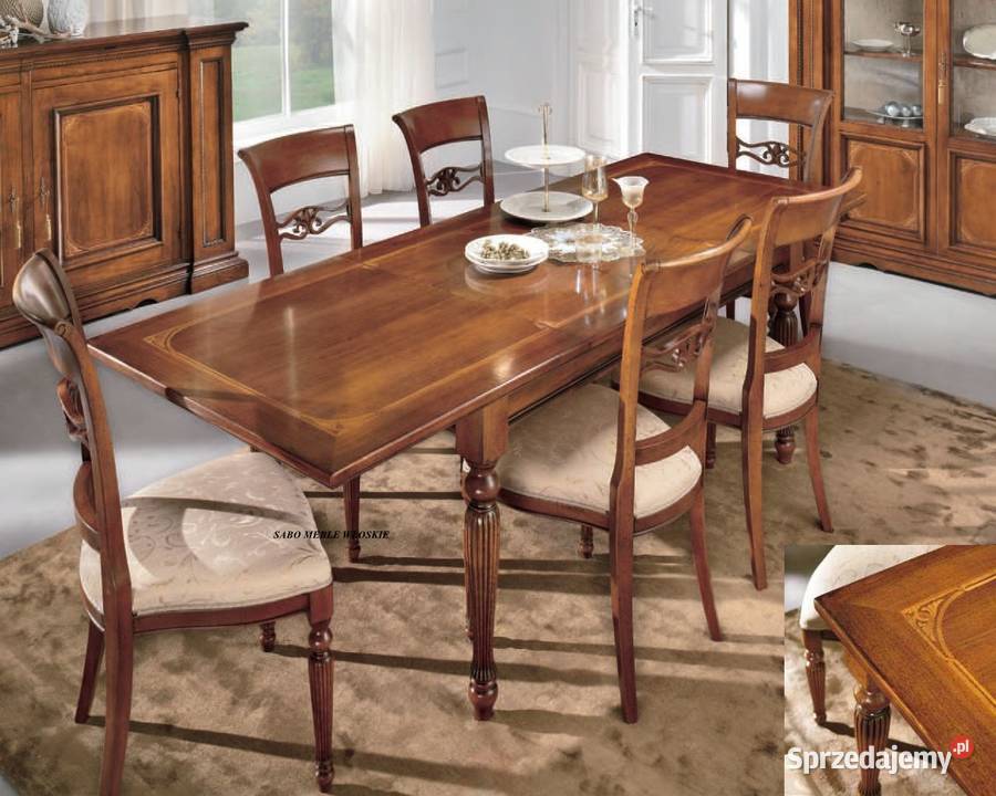 Klasyczny stół Genewa ryflowany prostokątny Przemyśl