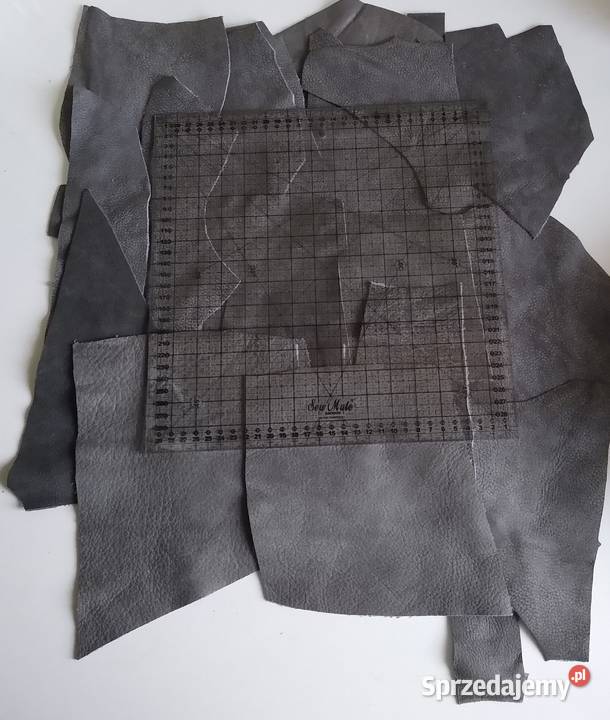 Skóra 515 g Naturalna Włoska Szara Postarzana Rękodzieło Gdańsk