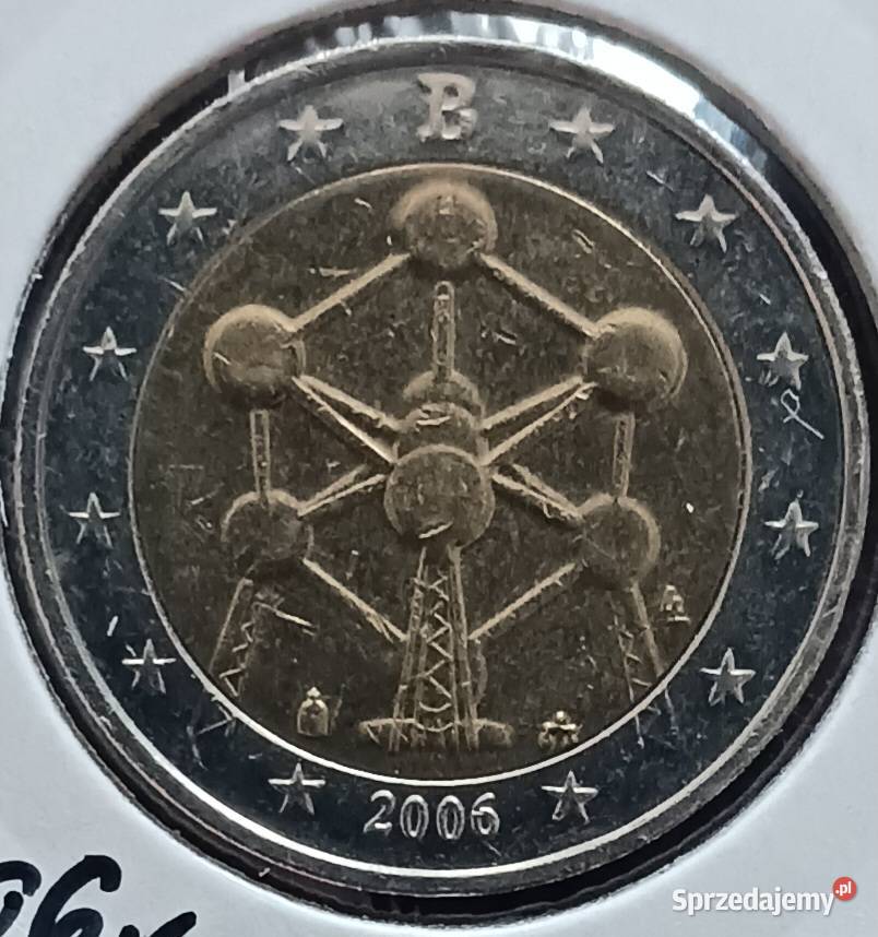 2 Euro Belgia 2006 r Atomium około mennicza