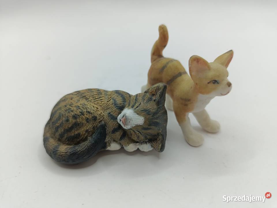 Dwa mini malutkie milusie kotki figurka bibelot Zamość