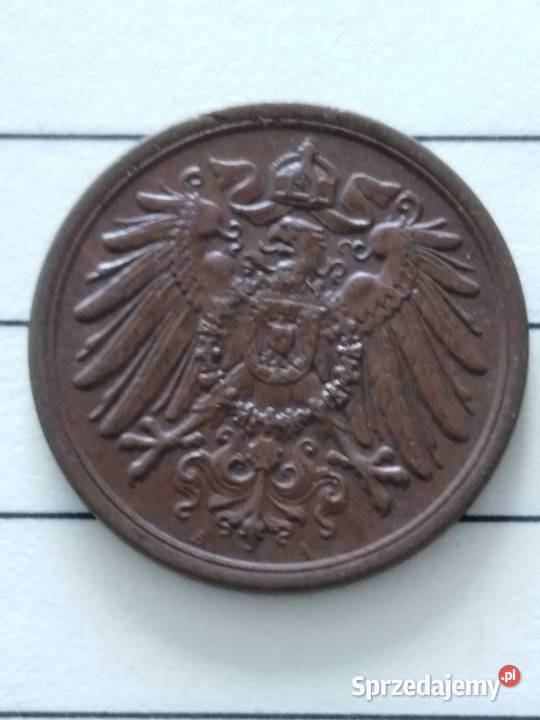 Moneta 2 pfenigi 1907 A Cesarstwo Niemieckie Żary