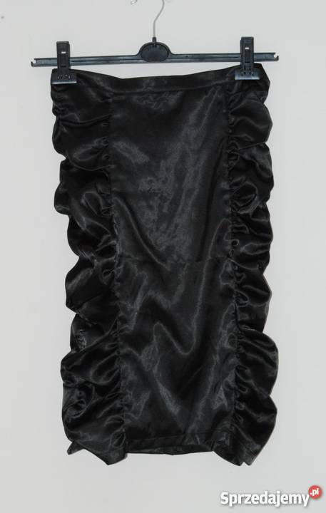 marszczona czarna spódnica zip xs 6 Lubartów