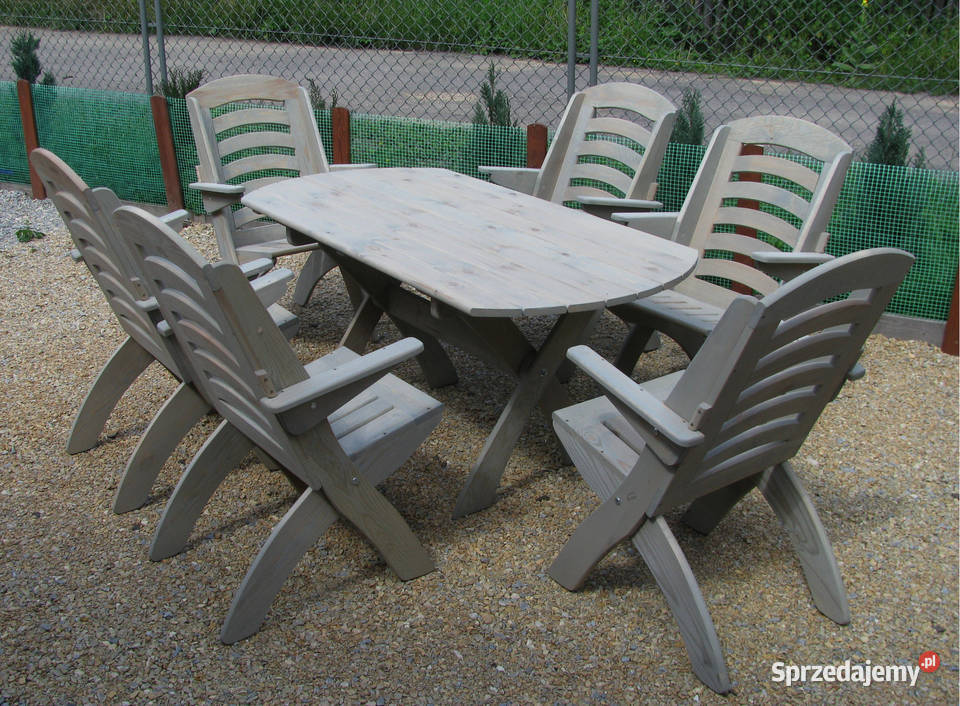 Meble ogrodowe drewniane składane typ X lamel 4 Meble ogrodowe Kalety