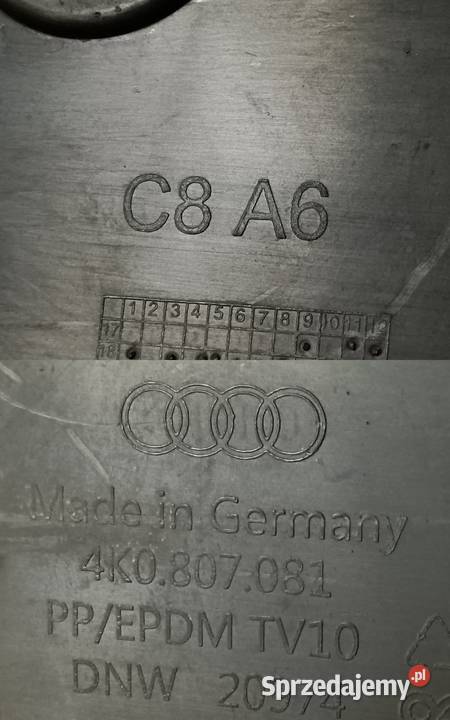 AUDI A6 C8 18 OSŁONA PASA PRZÓD 4K0807081 Pleszew