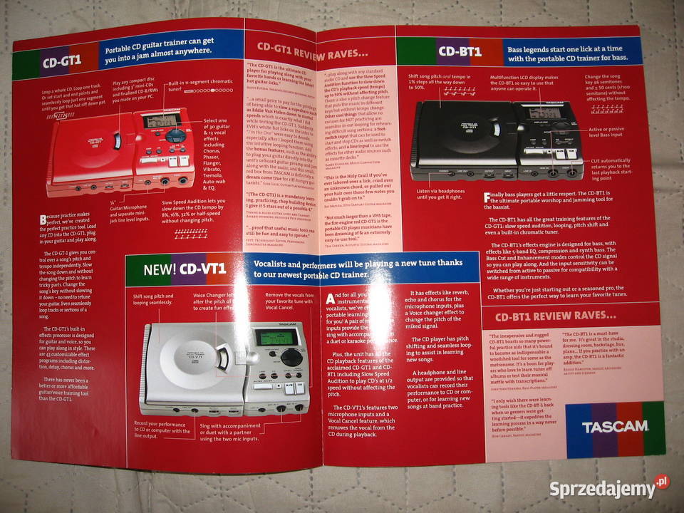 TASCAM magnetofony miksery rejestratory katalogi Kultura i Rozrywka Kępice