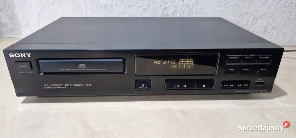 SONY odtwarzacz kompaktowy CD player CDP 212 Międzychód
