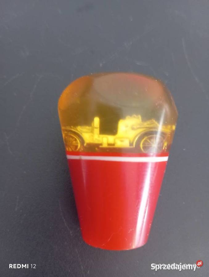 Gałka zmiany biegów prl bursztynowa odbiór łasku łódzkie Łódź