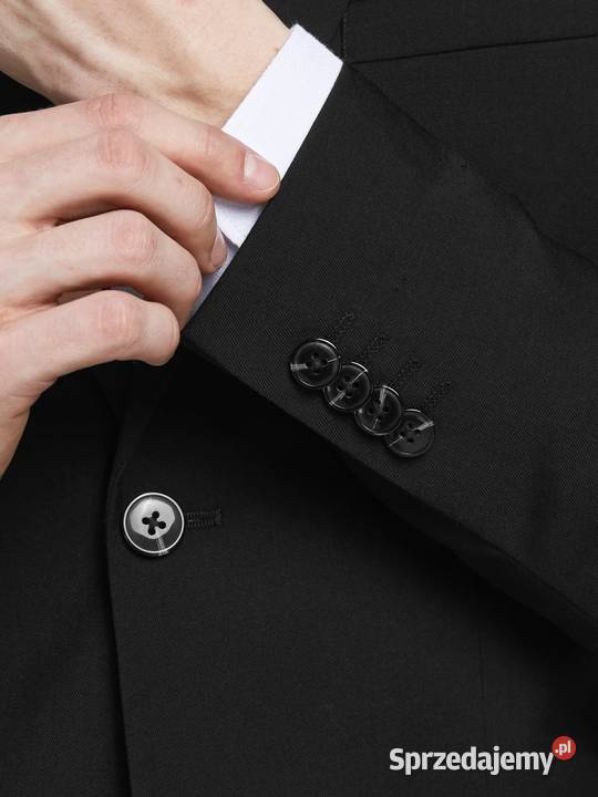 54 JACKJONES Garnitur super slim czarny Szczerbice