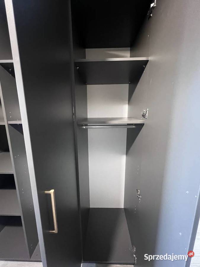 Grafitowa szafa HAGA 65cm Szafy i garderoby Świętochłowice