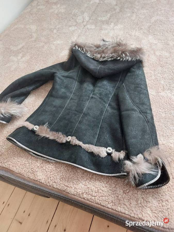 Kożuszek krótki czarny śląskie Psary