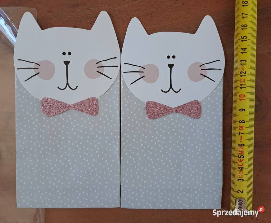2x mała papierowa torebka kot Pozostałe Warszawa