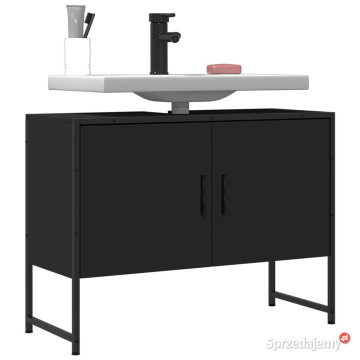 Szafka pod umywalkę czarna 80x33x60 WM842461 Warszawa