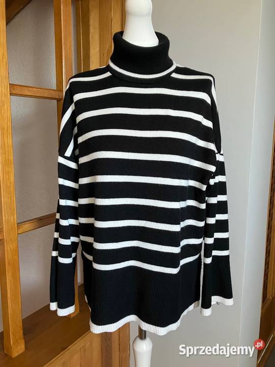 Świetny sweter w paski oversize Mohito wiskoza Paski Swetry i golfy Nisko