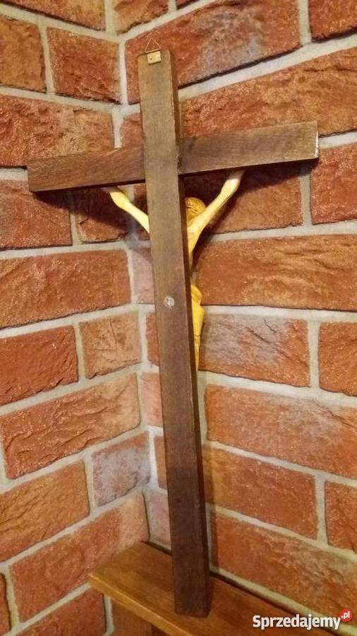 Rzeźba w drewnie krzyż drewniany dewocjonalia małopolskie Lubień