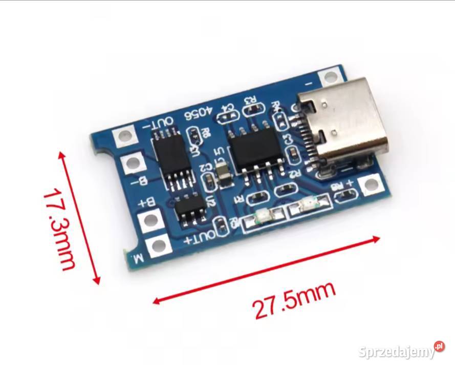 Ładowarka do ogniw liion TP4056 usb C 5V 1A Bydgoszcz