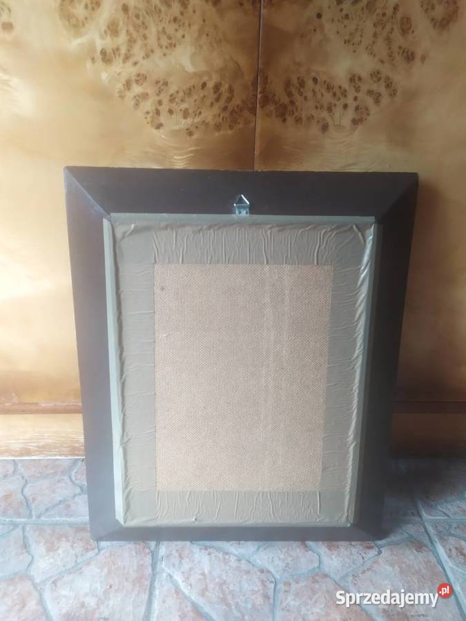 Obraz ze skóry skórzany w drewnianej ramie Szczecinek