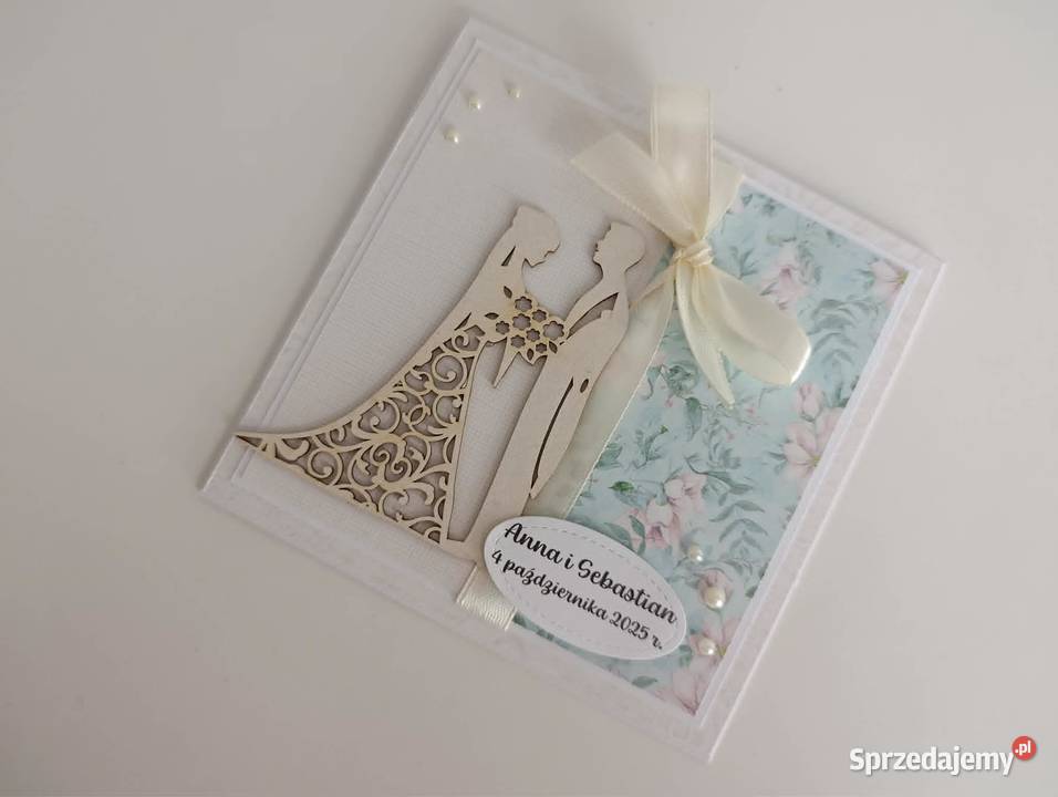 Personalizowana Kartka ręcznie robiona na Ślub Łódź