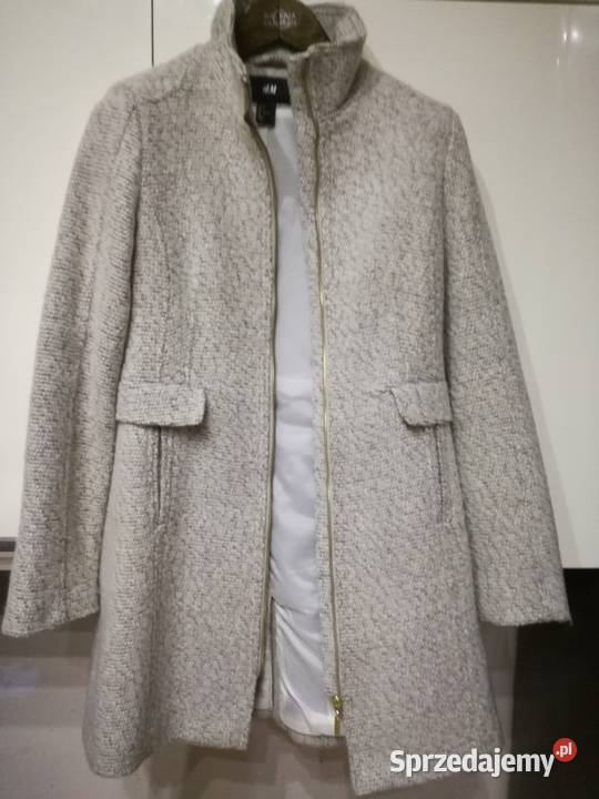 Płaszcz damski w kolorze jasnego beżu H M